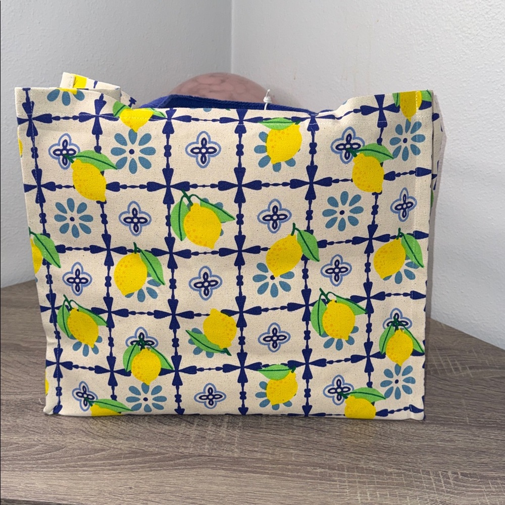 Canvas Lemon Tote Bag - Picture 3 of 11